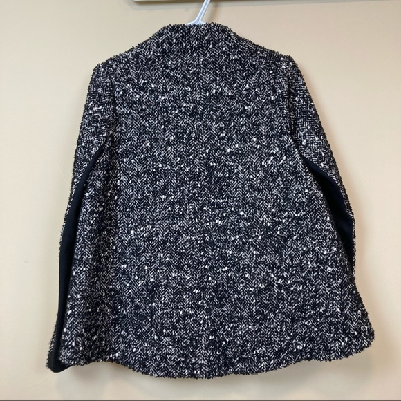 BCBGmaxazria Black Tweed Asymmetric Zip Up Jacket Women’s Size XS - Picture 2 of 14